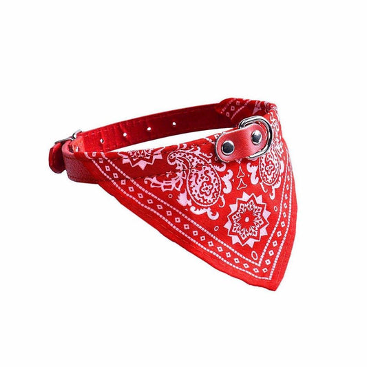 Pet Dog Collar with Triangle Bandana Scarf Small 42 cm Assorted Colours 0034 (Parcel Rate)