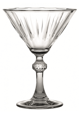 PB 6 Pc Boxed Diamond Martini Glass Set 238ml 440099 (Parcel Rate)