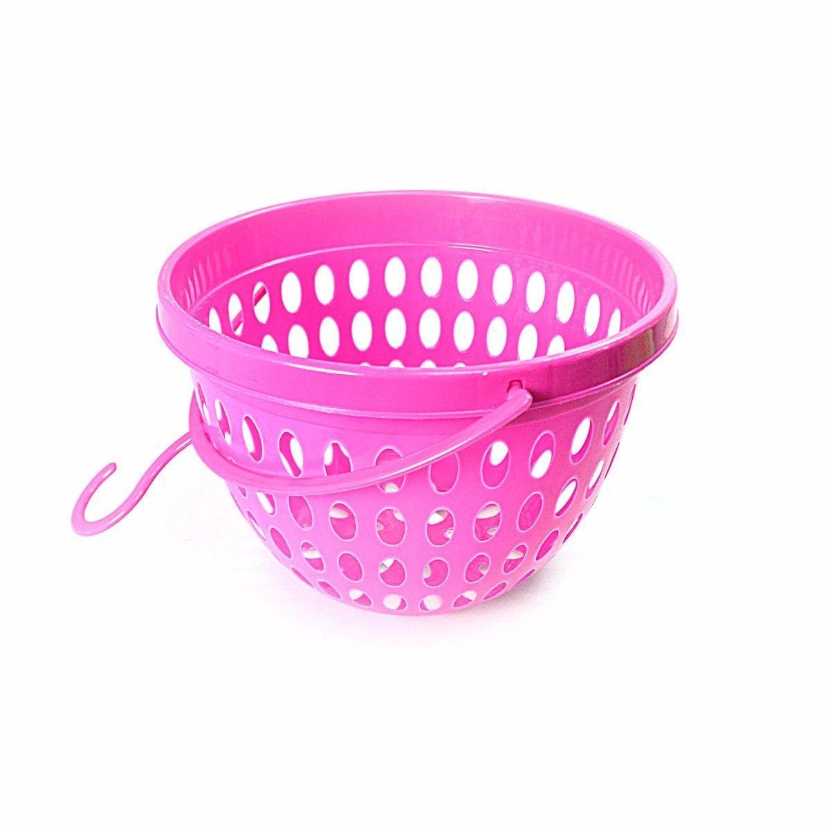 Plastic Laundry Clothes Pegs Basket 18 x 13 cm Assorted Colours 4030 (Parcel Rate)