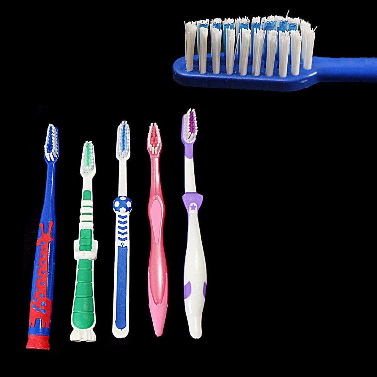 Pack Of 5 Childrens Assorted Colour Soft Oral Care Toothbrushes 8804 (Large Letter Rate)