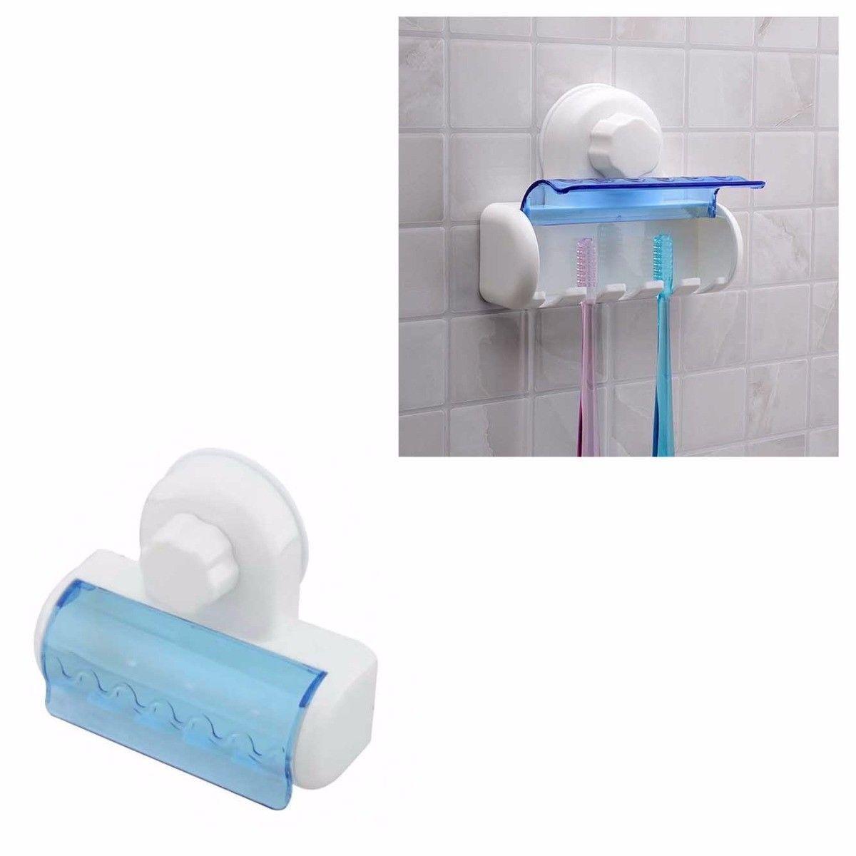 5 Rack Toothbrush Holder With Suction Cap Easy Installation 12cm 0844 (Parcel Rate)
