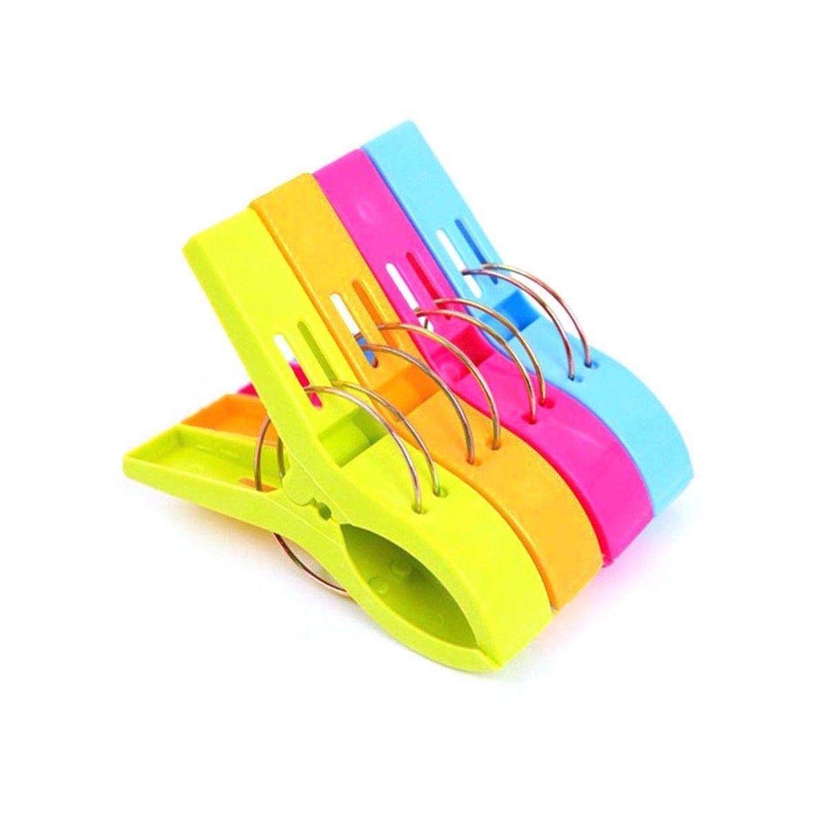 Plastic Large Washing Clothing Pegs with Spring 15 cm Pack of 4 0449 (Parcel Rate)