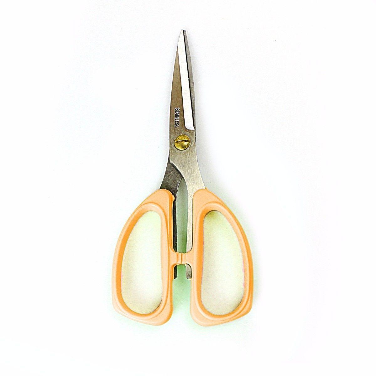 Stainless Steel Fabric And Kitchen Scissors Assorted Colours 0355 (Parcel Rate)