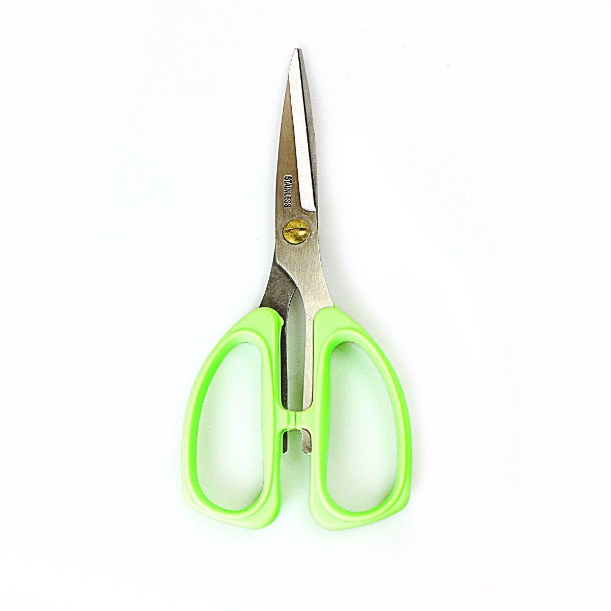 Stainless Steel Fabric And Kitchen Scissors Assorted Colours 0355 (Parcel Rate)