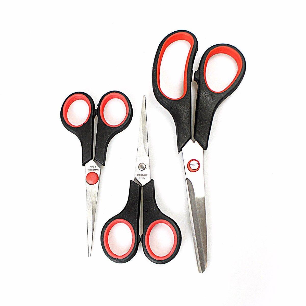 Stainless Steel Household Scissors Pack of 3 0351 (Parcel Rate)