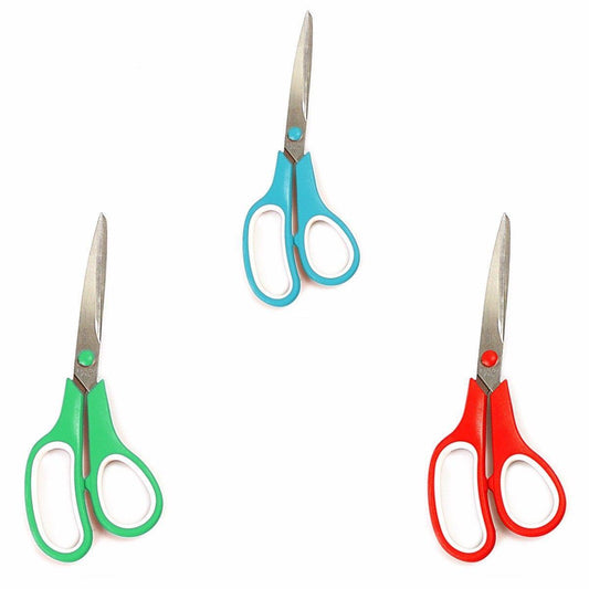 Stainless Steel Comfortable ABS Scissors Assorted Colours 0350 (Large Letter Rate)