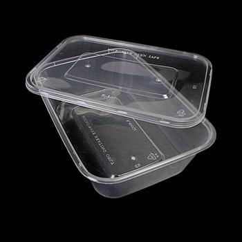 6 Rectangular Stackable Food & Meal Preparation Containers With Lids 500ml  MX7020 (Parcel Rate)