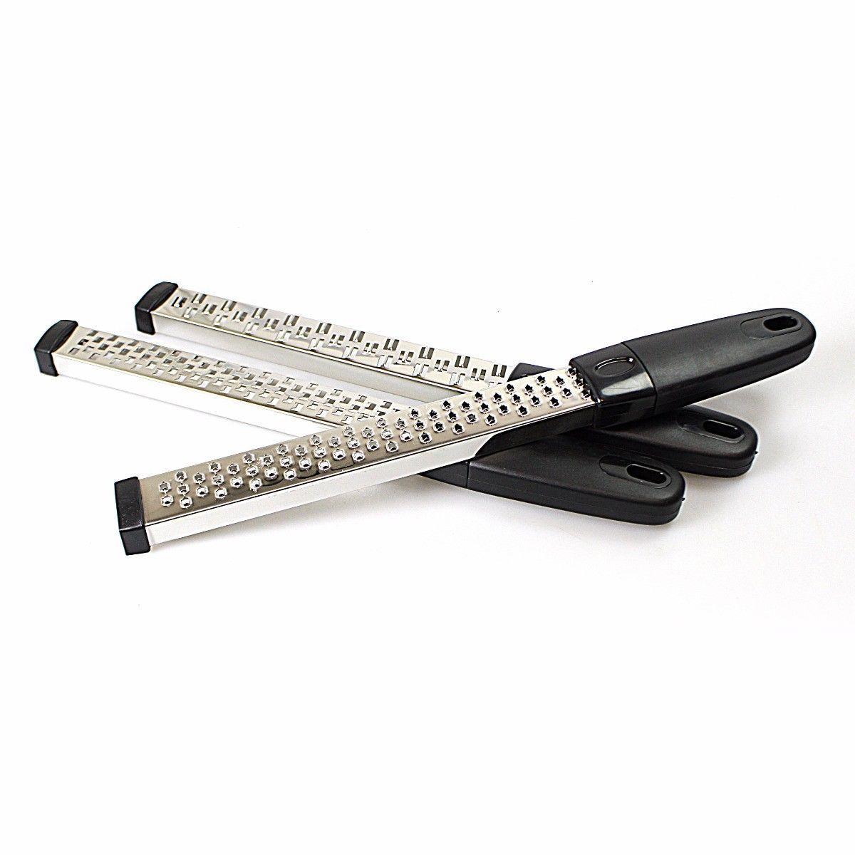 3 Stainless Steel PC Flat Hand Zesting Graters From Fine To Coarse 1502 (Parcel Rate)