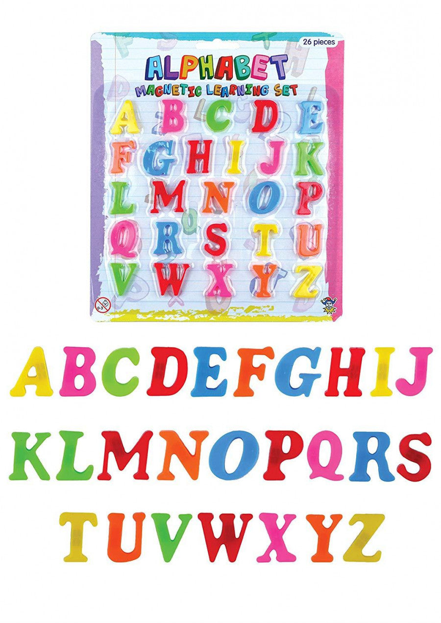 Magnetic Alphabet Letters Set 2.5cm 26 Pieces Assorted Colours L02543 A (Parcel Rate)