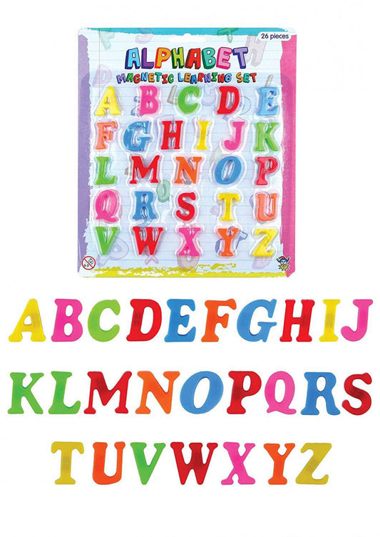 Magnetic Alphabet Letters Set 2.5cm 26 Pieces Assorted Colours L02590 A  (Parcel Rate)