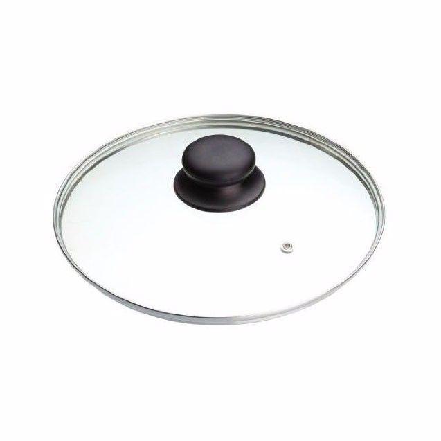 16 cm Clear Glass Pan Lid With Knob Replacement Pan Lid  0782 A  (Parcel Rate)