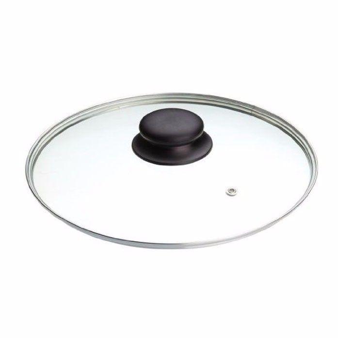 30cm Clear Glass Pan Lid With Knob Replacement Pan Lid 0789 A  (Parcel Rate)