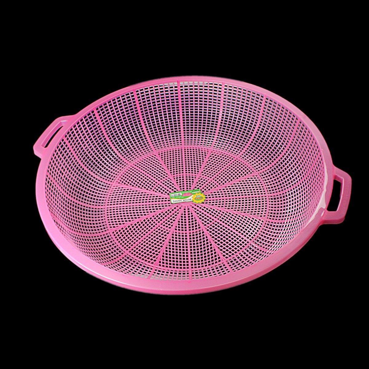 Plastic Strainer with Handles 42 cm Assorted Colours 0037 (Parcel Rate)