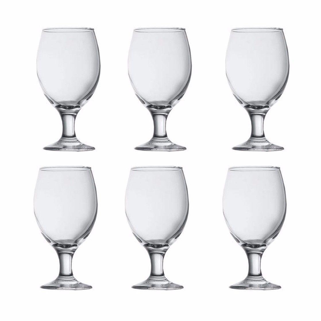 6 Pack of clear glass beer glass, drinking glass fancy beer glass 400ml 44417  9224 (Parcel Rate)
