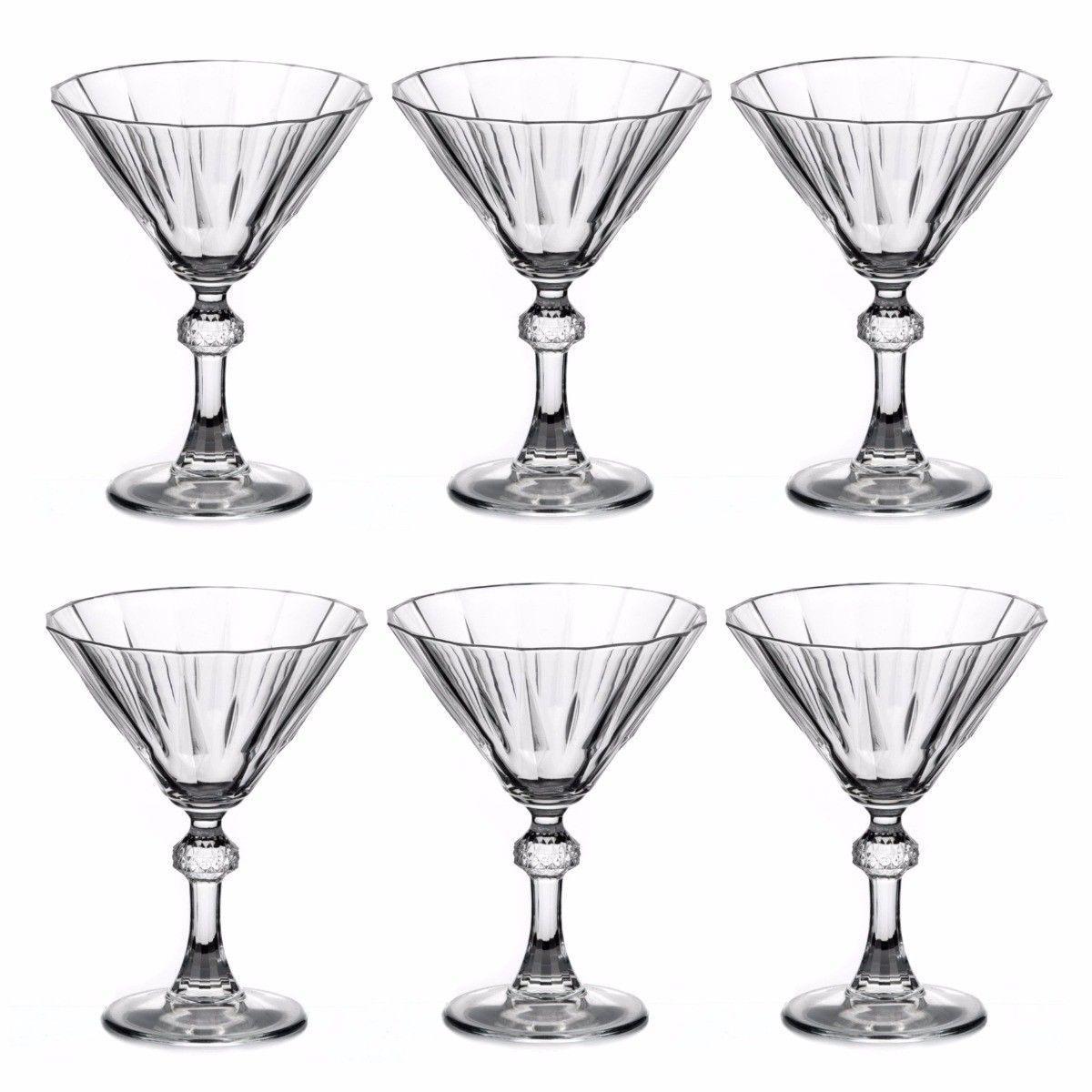 Diamond Martini Glass 238 ml 6 Pieces 4400*99 (Parcel Rate)