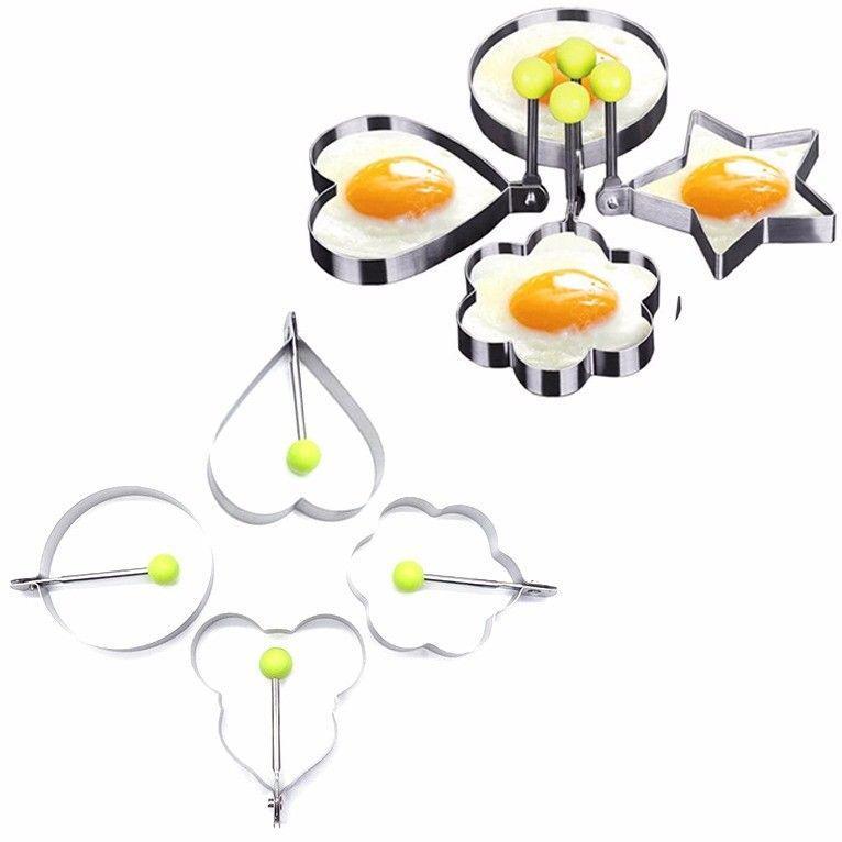 Stainless Steel Fried Egg Mould 8 - 10 cm Assorted Designs 1871 (Parcel Rate)
