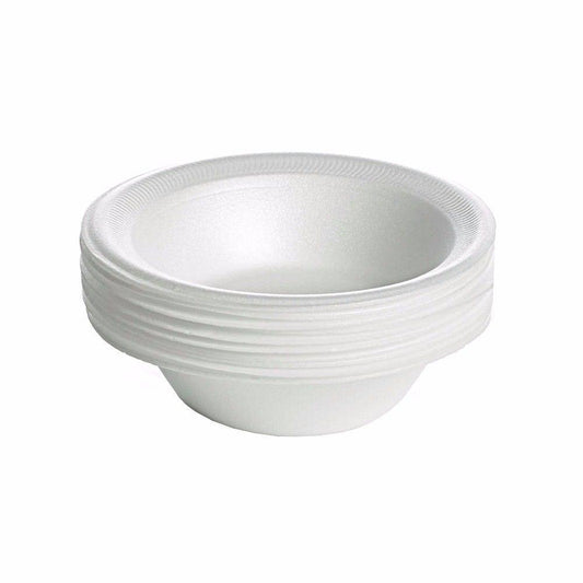 15 Pack Disposable White Bowls 12oz  ST7007A (Parcel Rate)