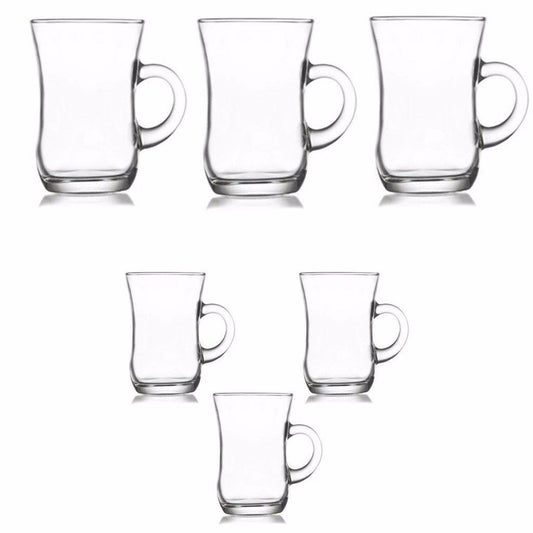 Yudum Tea Glasses Cup 95cc Set of 6 YUD402E (Parcel Rate)