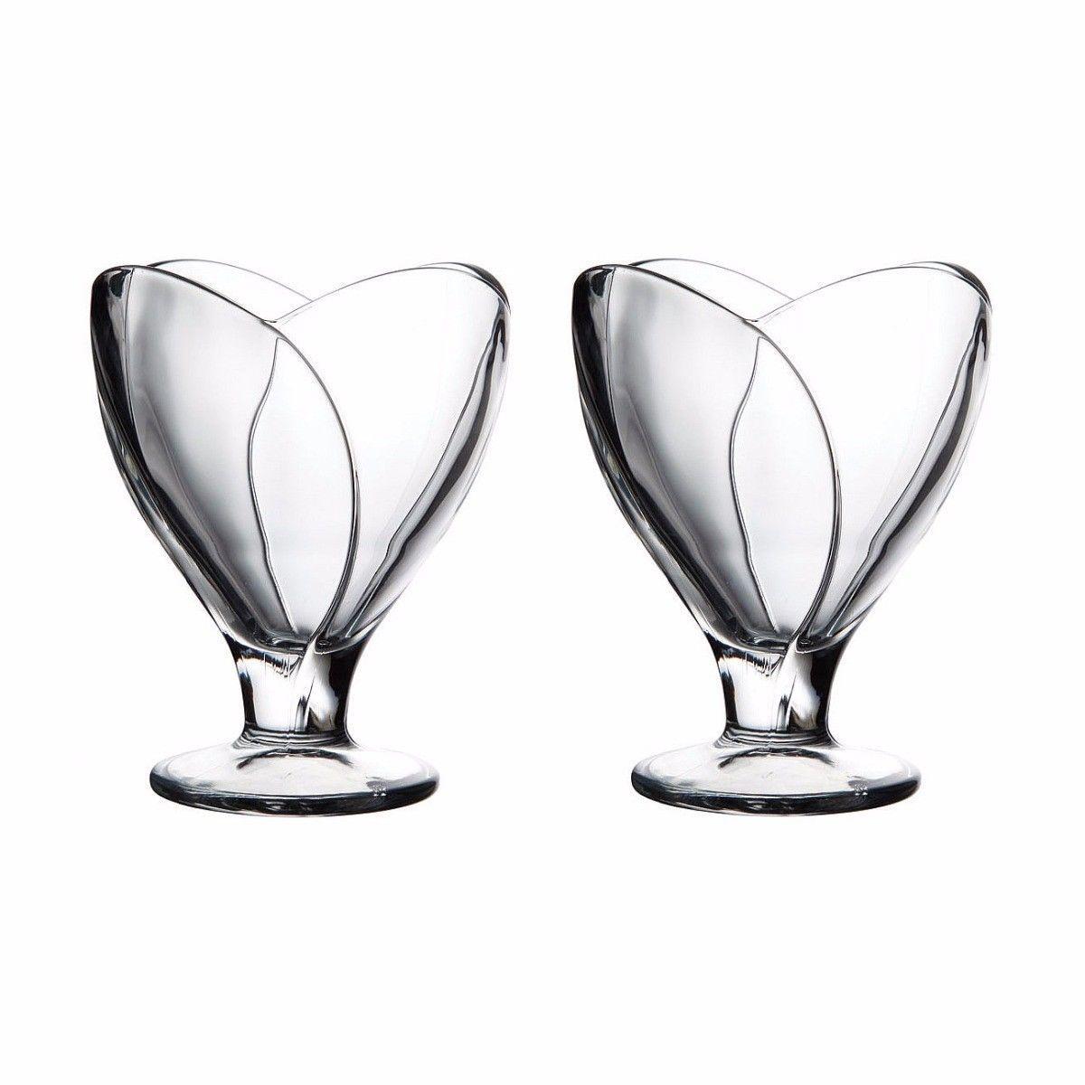 PB Fancy Glassware High Quality Iceville Ice Cream Vase Cup 2 Pack Glassware Home 51638 (Parcel Rate)