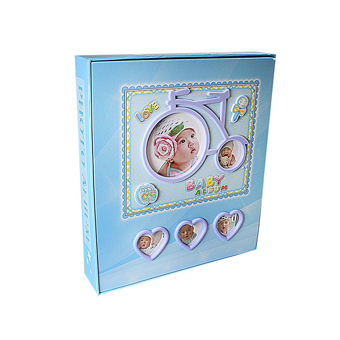 Baby Photo Album with Bicycle Design Assorted Colours 2358 (Parcel Rate)