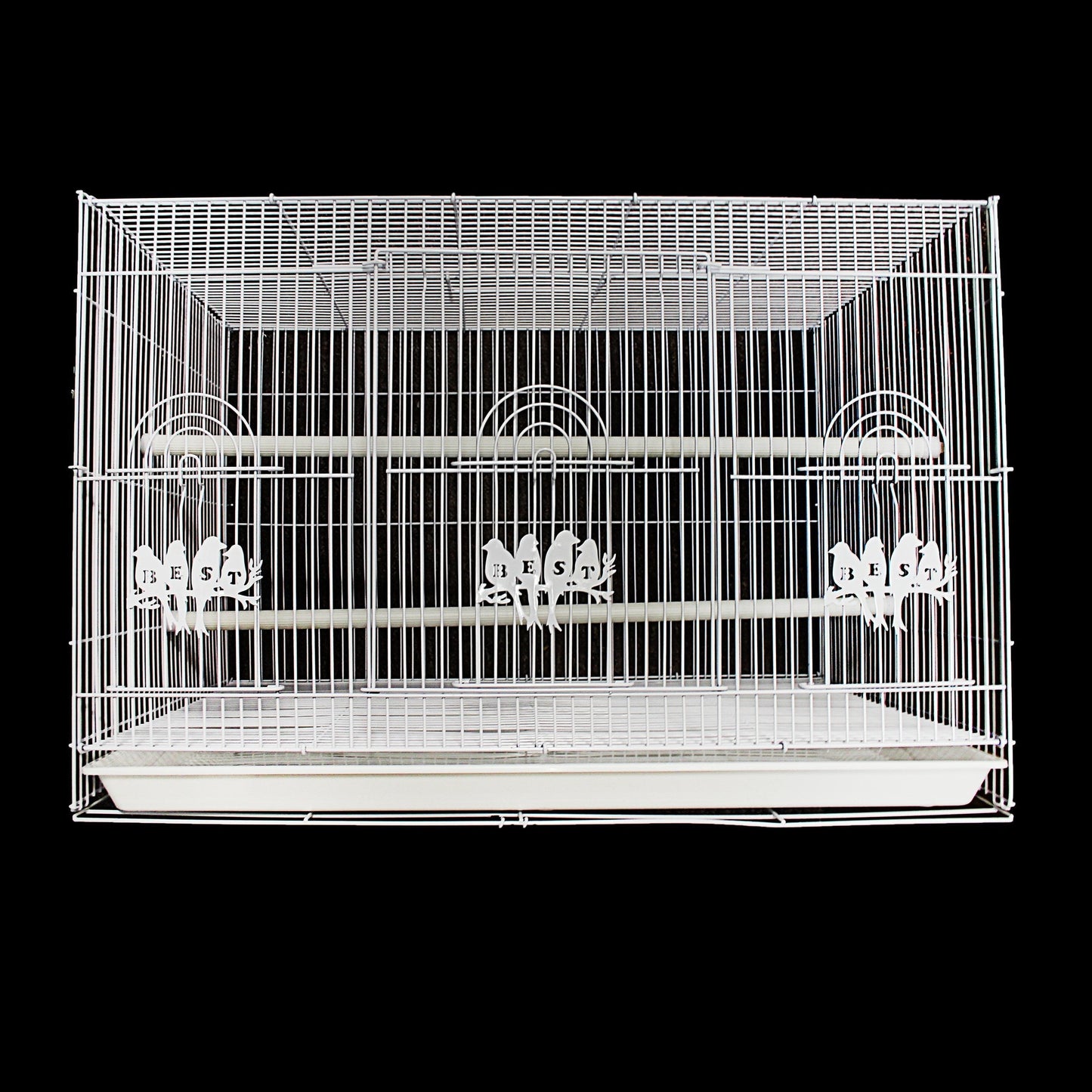 Large White Rectangular Metal Bird Cage 60 x 40 cm 4950 (Parcel Rate)