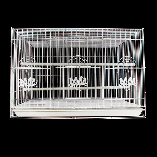 White Birdcage Simple Design Rectangle Shape Home Indoor Bird Cage 60 x 40 cm 4950 (Parcel Rate)