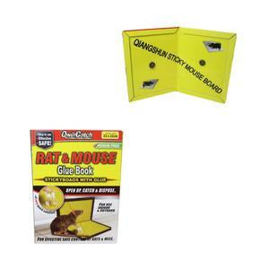 QuickCatch Rat & Yellow  Mouse GLUE BOOK Poison Free 32 x 22 cm 50588 A  (Parcel Rate)