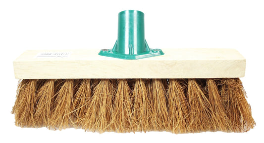 10'' Soft Coco Wooden Socket Head Bristle Brush Indoor Outdoor Brush 1001  (Parcel Rate)