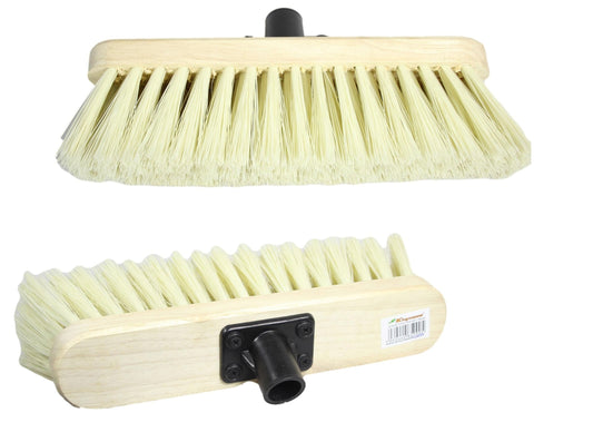 12 Inch Soft Cream PVC Bristle Brush Broom Head 50905 (Parcel Rate)