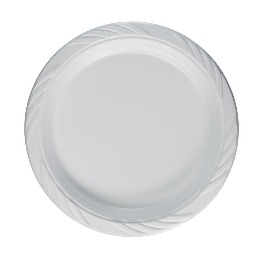 Disposable White Plastic Salad Bowl 23 cm Pack of 12 CD601 (Parcel Rate)