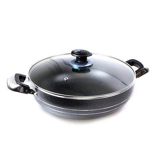Non Stick Wok Two Handles With Lid (26cm) For Kitchen Everyday Use   0215/2790  (Parcel Rate)