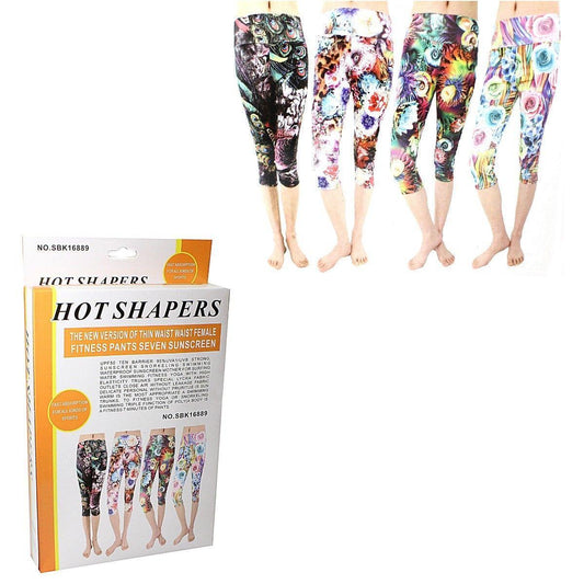 Womens Ladies Hot Shapers Printed Leggings Home Health 4526 (Large Letter Rate)