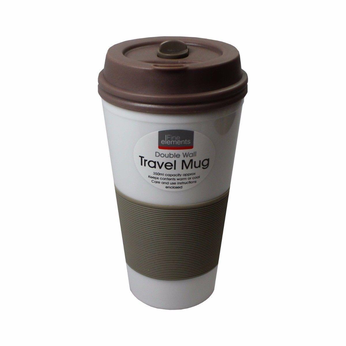 Double Wall Travel Mug Cool And Warm Use 350ml Home Outdoors  0875 (Parcel Rate)
