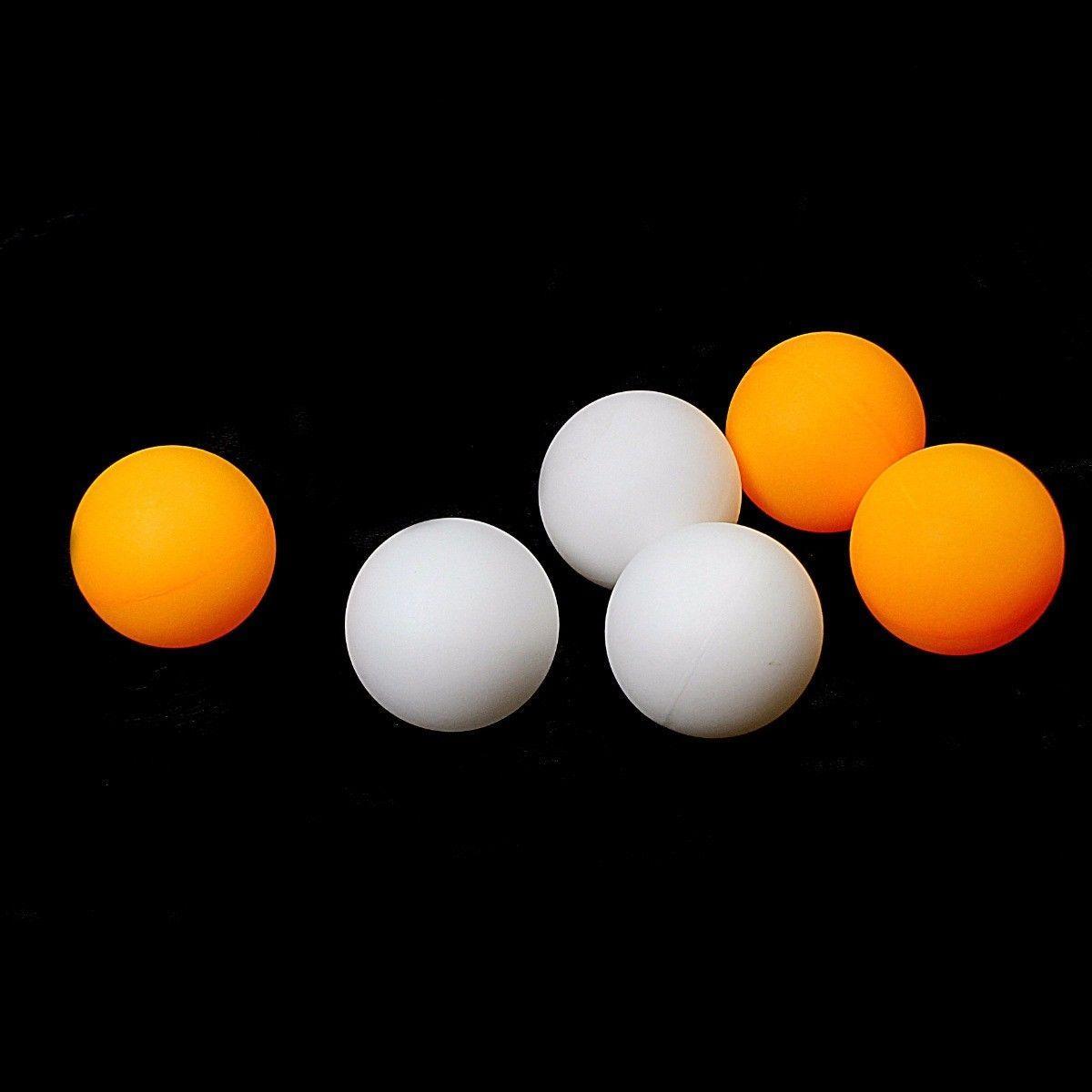 Plastic Table Tennis Ping Pong Balls 3.5 cm Pack of 6 Orange and White 0379 (Parcel Rate)