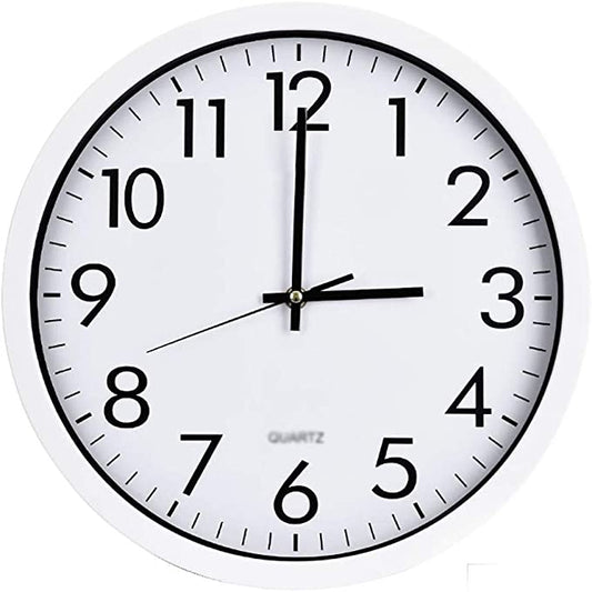 Standard Round Wall Clock 20 cm Assorted Colours 6985 (Parcel Rate)