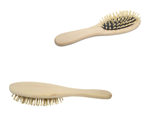Wooden Oval Paddle Hair Brush 22 cm 5229 (Parcel Rate)