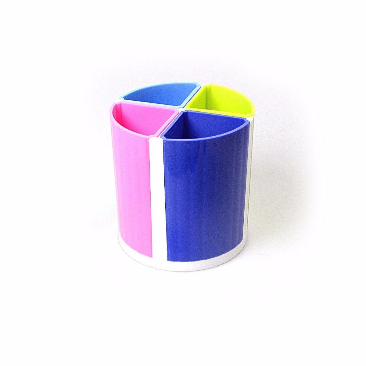 4 Compartment Office/Home Stationery Pen Stand Multi Colour 4058 (Parcel Rate)