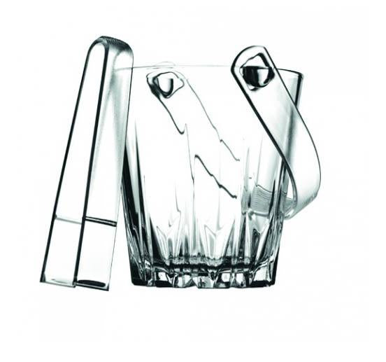 PB Karat Glass Ice Bucket With Tongs 815 ml 53588 (Parcel Rate)