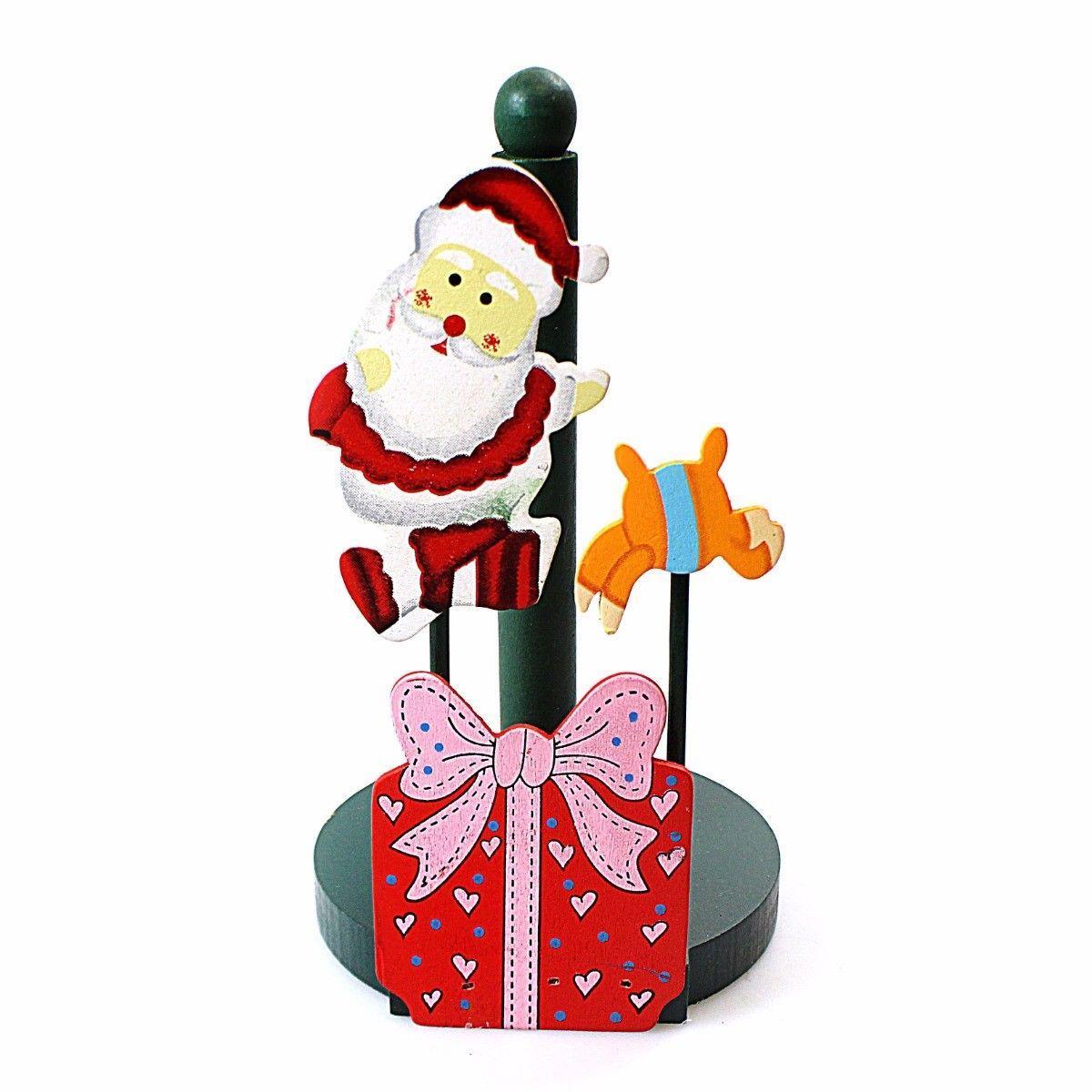 Christmas Santa Kitchen Paper Roll Holder 20 cm Assorted Colours and Designs 1277 (Parcel Rate)