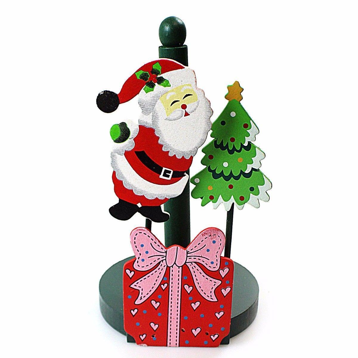 Christmas Santa Kitchen Paper Roll Holder 20 cm Assorted Colours and Designs 1277 (Parcel Rate)