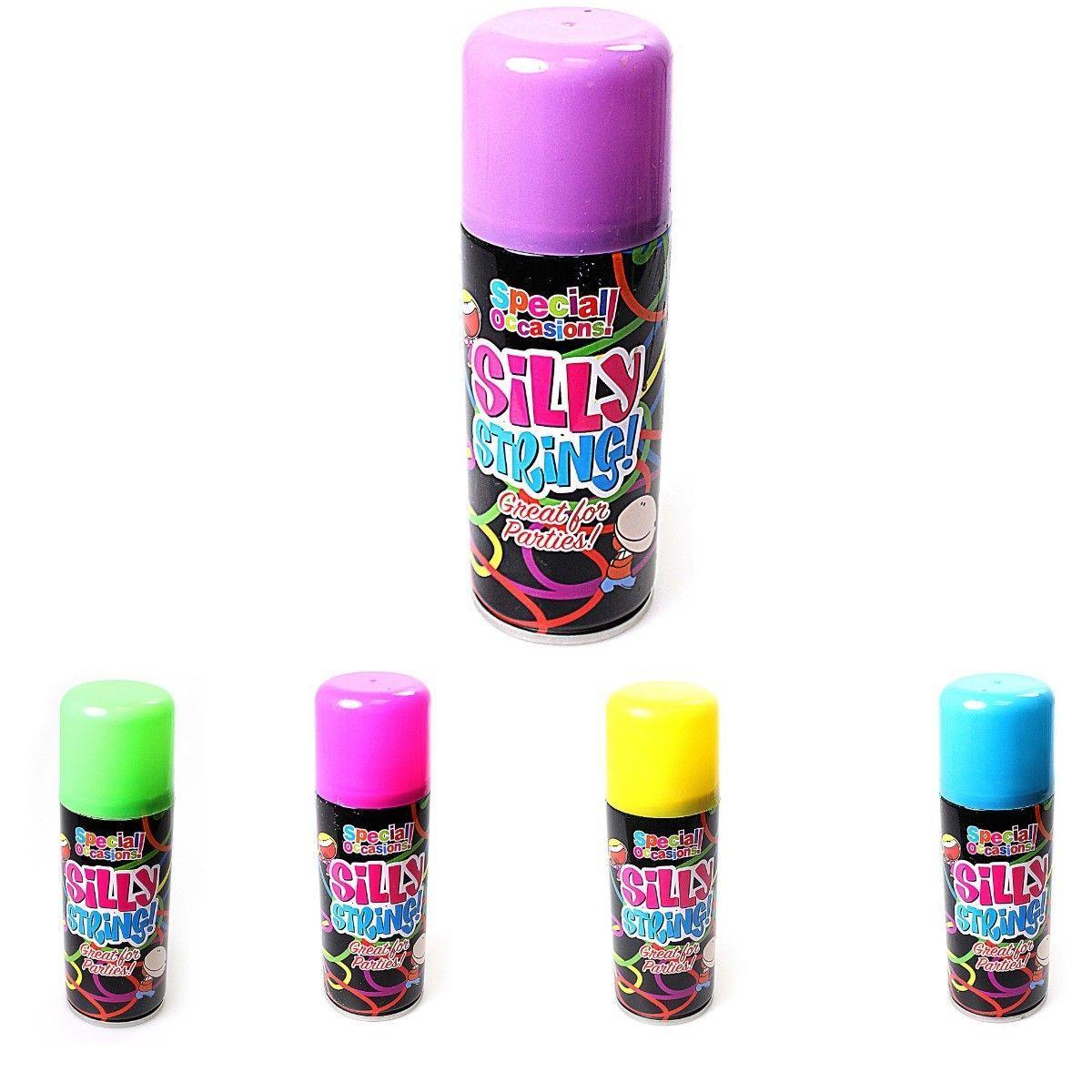 Assorted Colours Silly String For Special Occasions Parties 8002 (Parcel Rate)