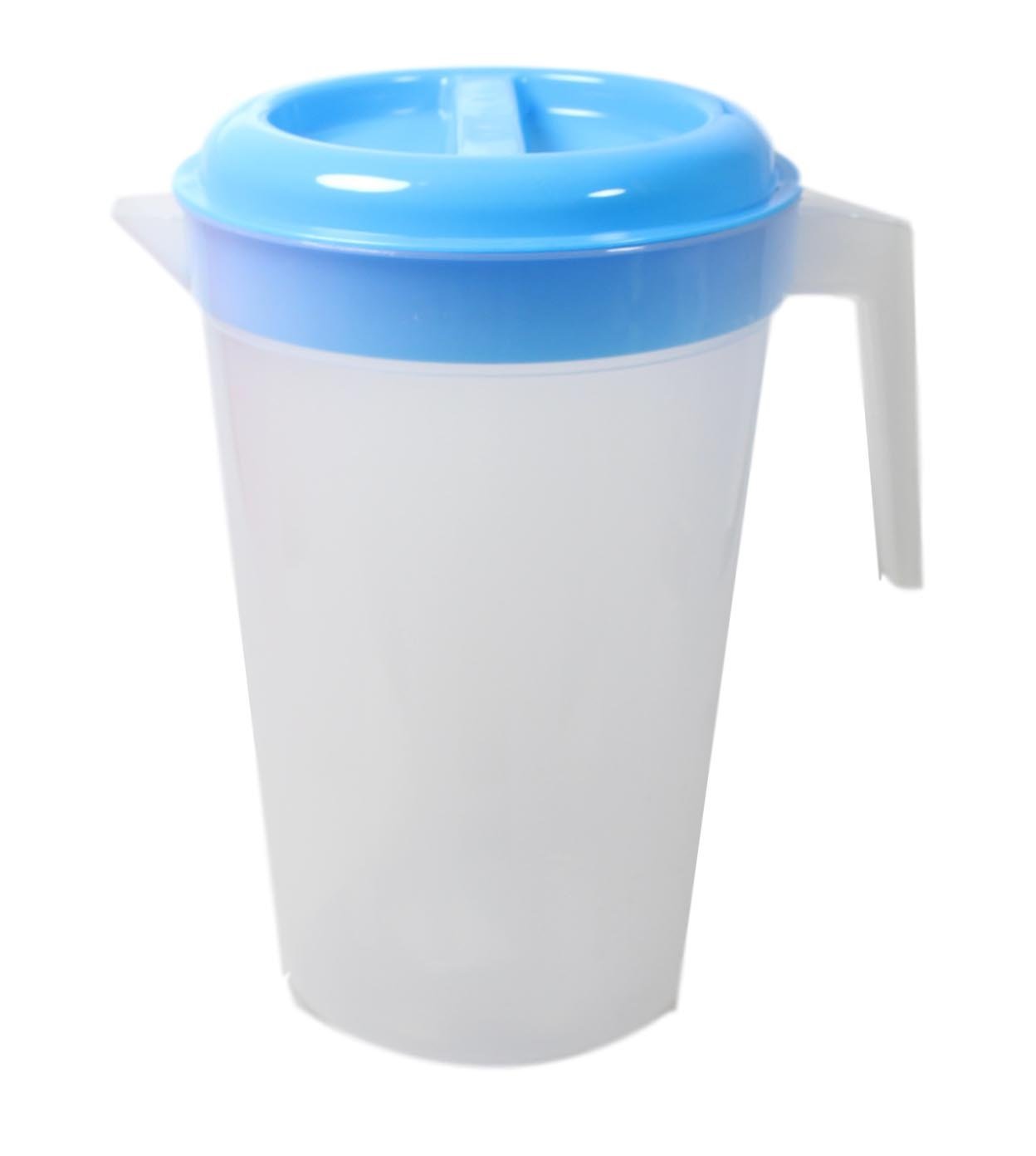 Plastic Water Kitchen Jug with Lid 27 x 17 cm Assorted Colours 5539 (Parcel Rate)