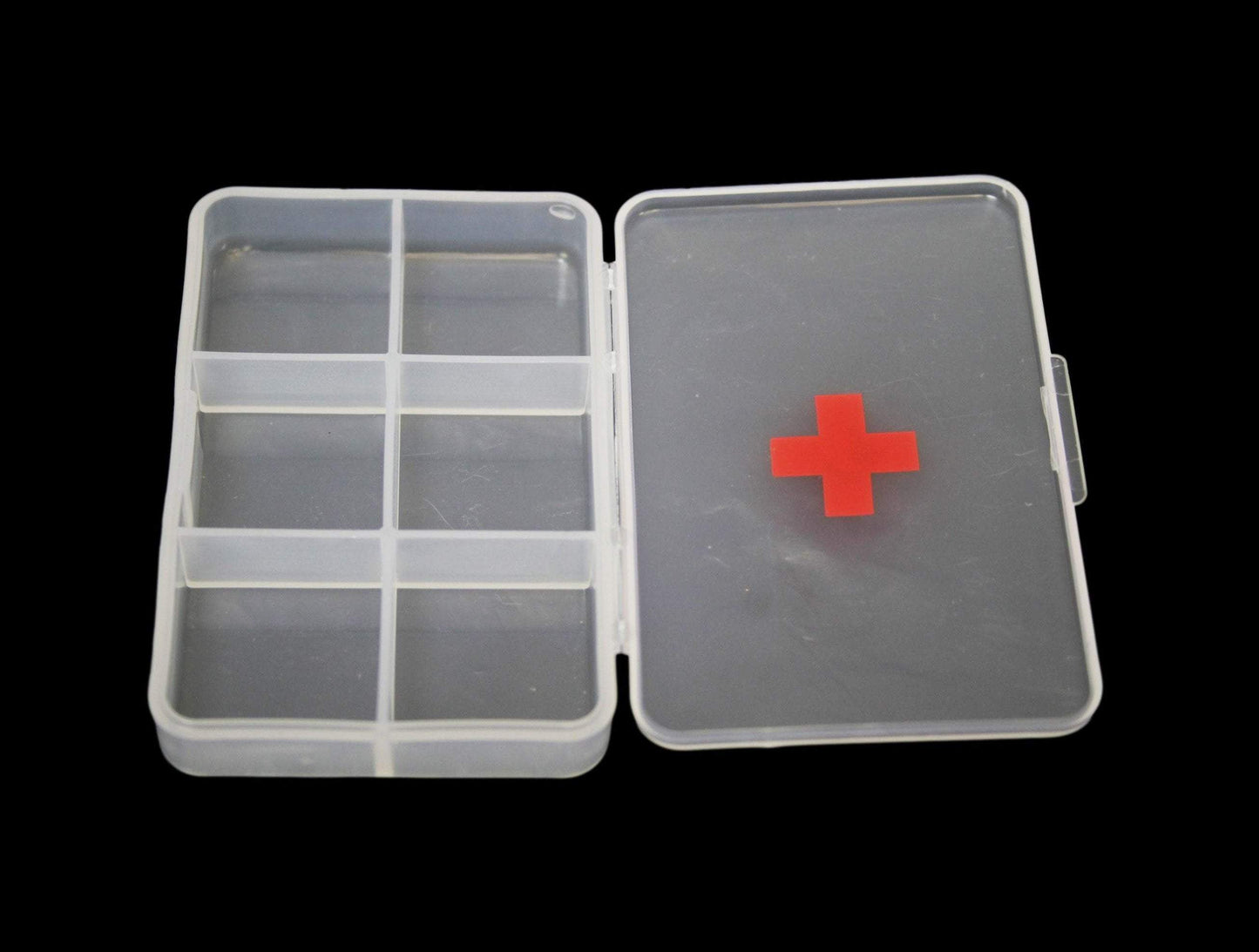 First Aid Pill Box Organiser Safety First Plastic Clear Pill Box 9 x 6cm 5542 (Large Letter Rate)