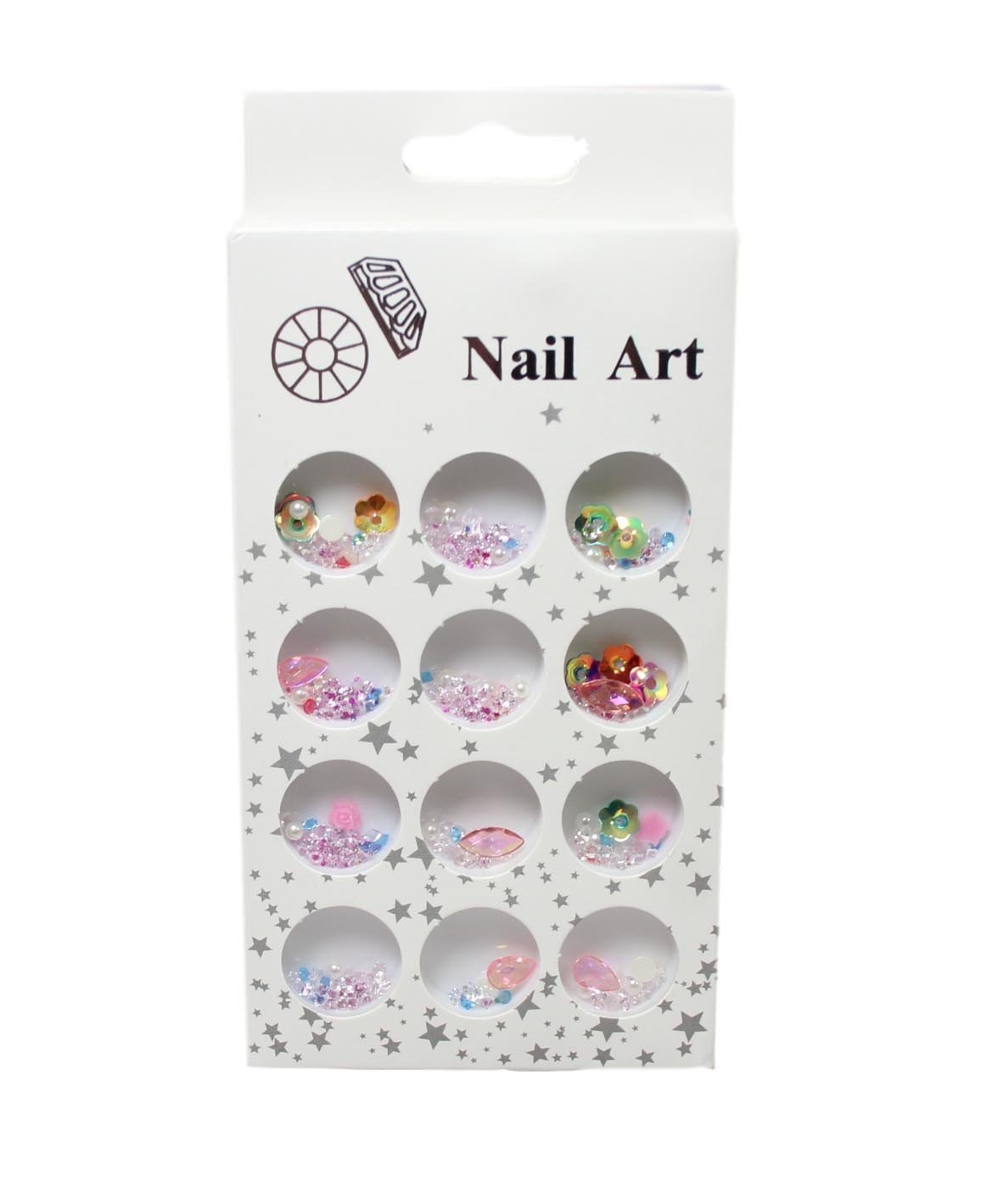 Assorted Nail Art Parts Glitter Gems Crystal Decoration Assorted Designs 5571A (Large Letter Rate)