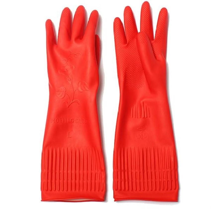 Household Anti Slip Design Rubber Washing Up Indoor/Outdoor Gloves 38cm 5594 (Large Letter Rate)