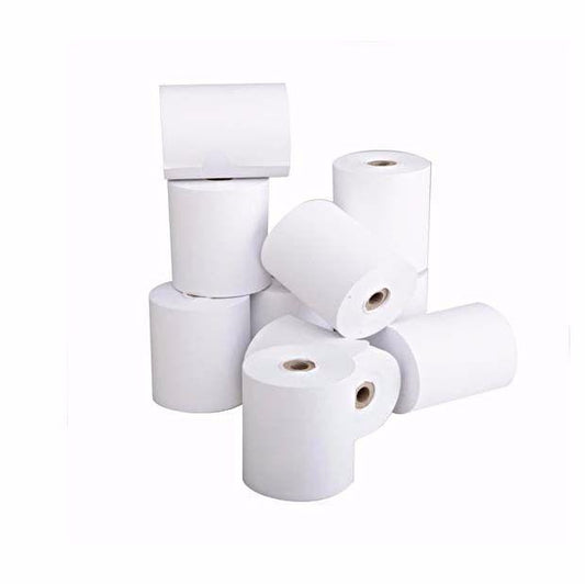White Cash Register Pin Machine Receipt Paper Roll 5.5 cm Pack of 10 4319 (Parcel Rate)