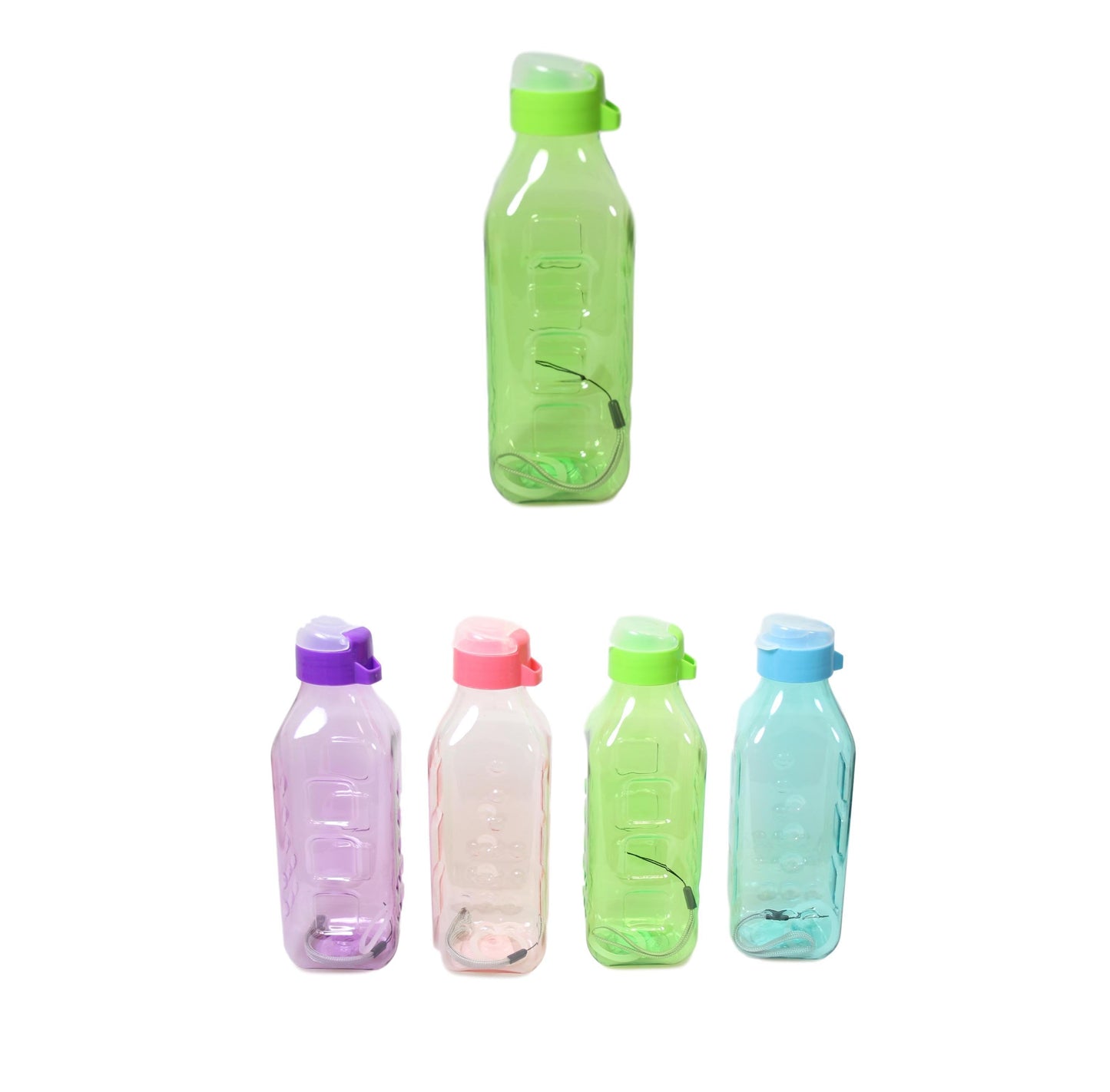 Sports Gym Fitness Drinking Water Plastic Bottle Refill With Lid Assorted Colour 21cm 5697 (Parcel Rate)