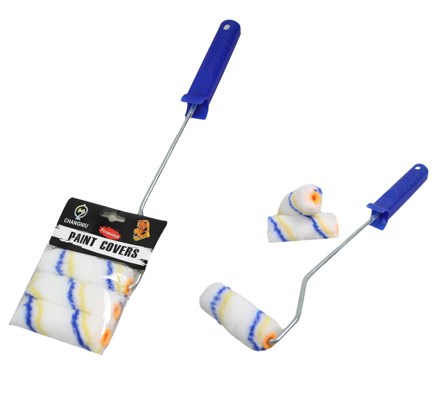Blue Handle Paint Roller Set With 3 Roller Heads For Walls Ceilings 39 cm 5713 (Parcel Rate)
