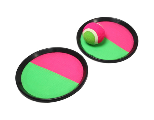 Outdoor Indoor Frisbee Playing Set With Ball Pink Green 18.5cm 5731 (Parcel Rate)