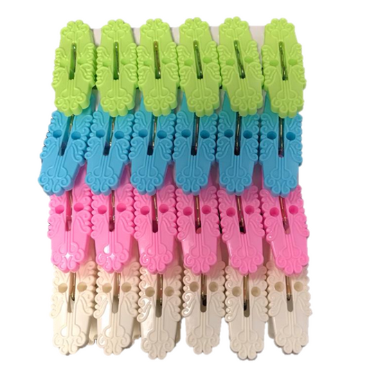 Plastic Washing Line Clothes Pegs 5 cm Pack of 20 Assorted Colours 5747 (Parcel Rate)